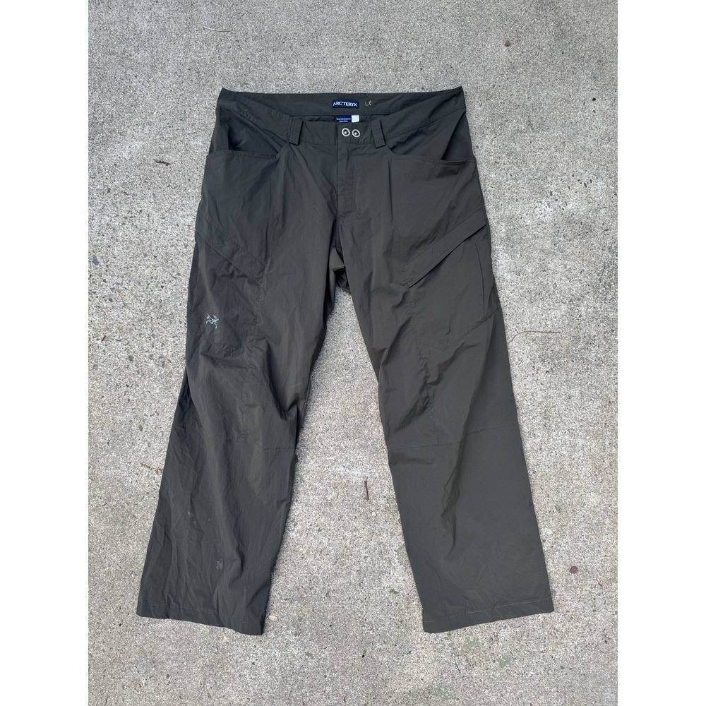 Arc'teryx Pants Men Sz 38x30 Nylon Dark Olive Green Hiking Gorpcore Cargo